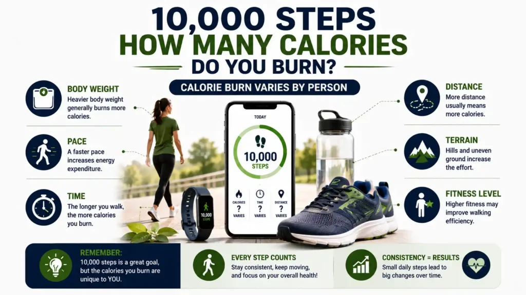 How many calories does 10000 steps burn