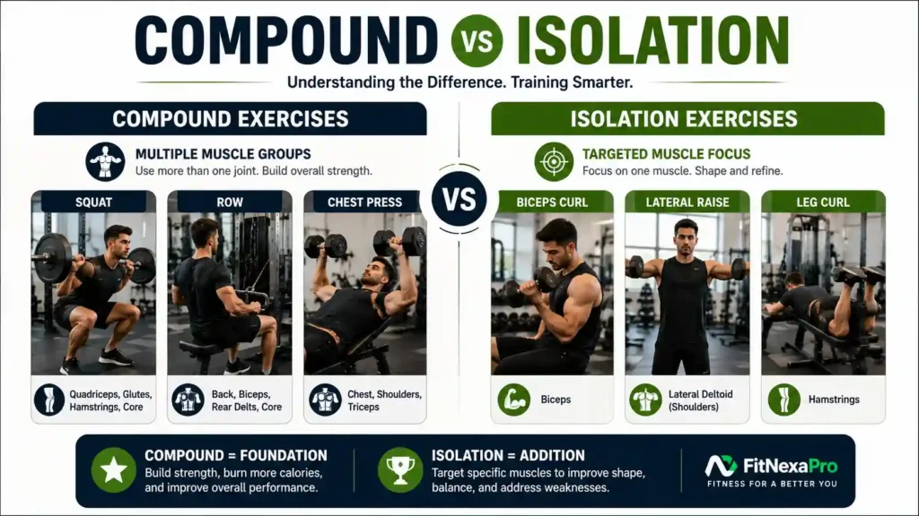 Compound vs isolation exercises for beginners