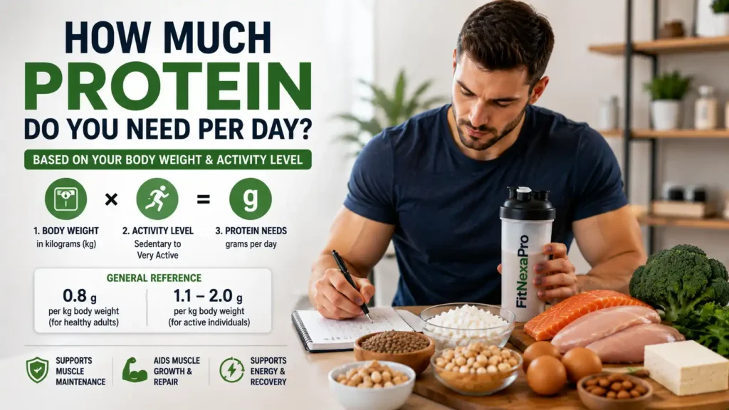 Daily protein needs based on body weight and activity level