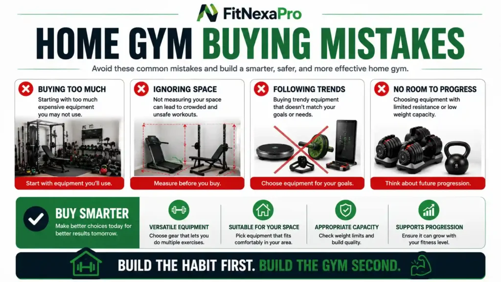 Common home gym equipment buying mistakes for beginners