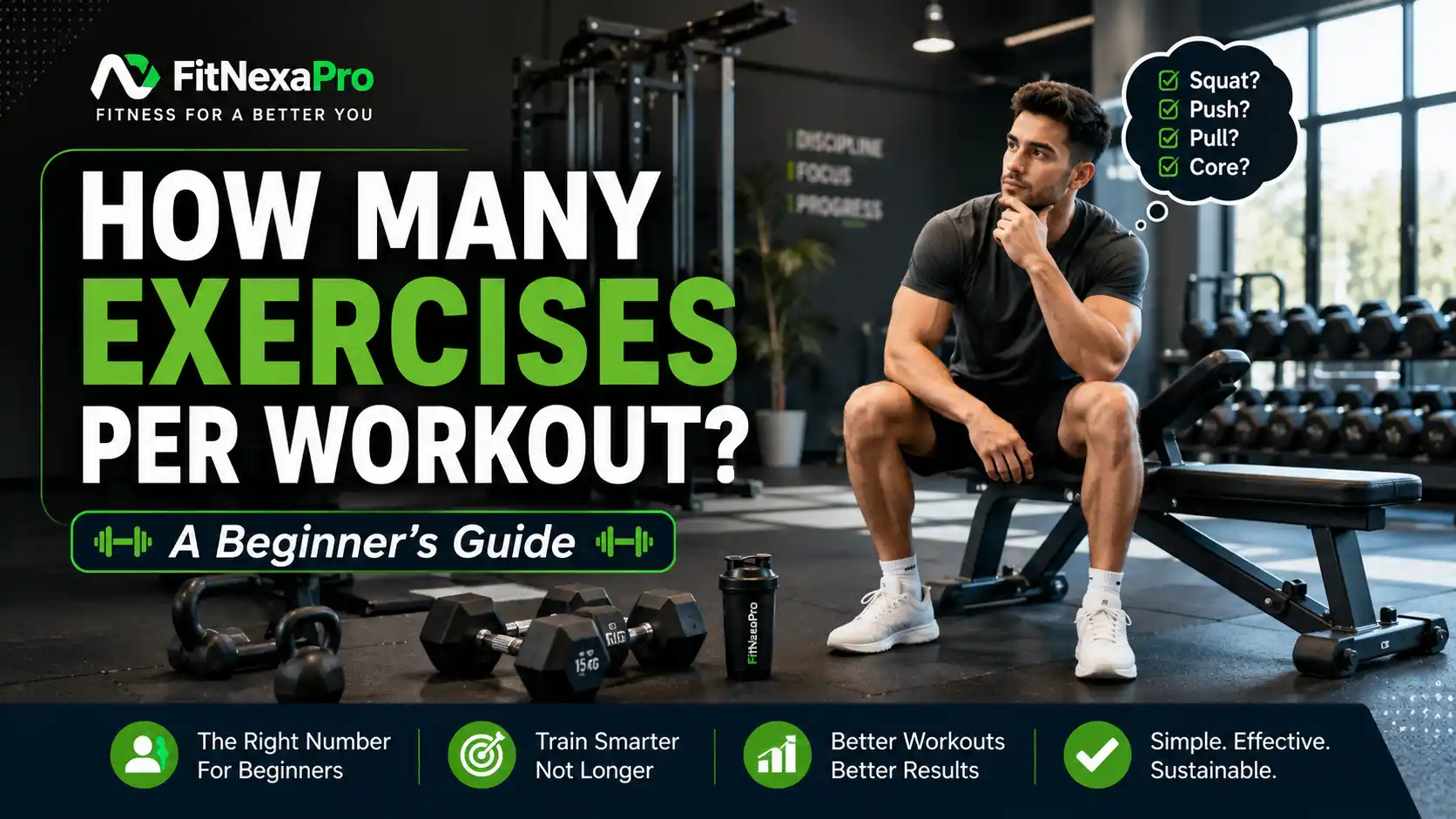 How many exercises per workout