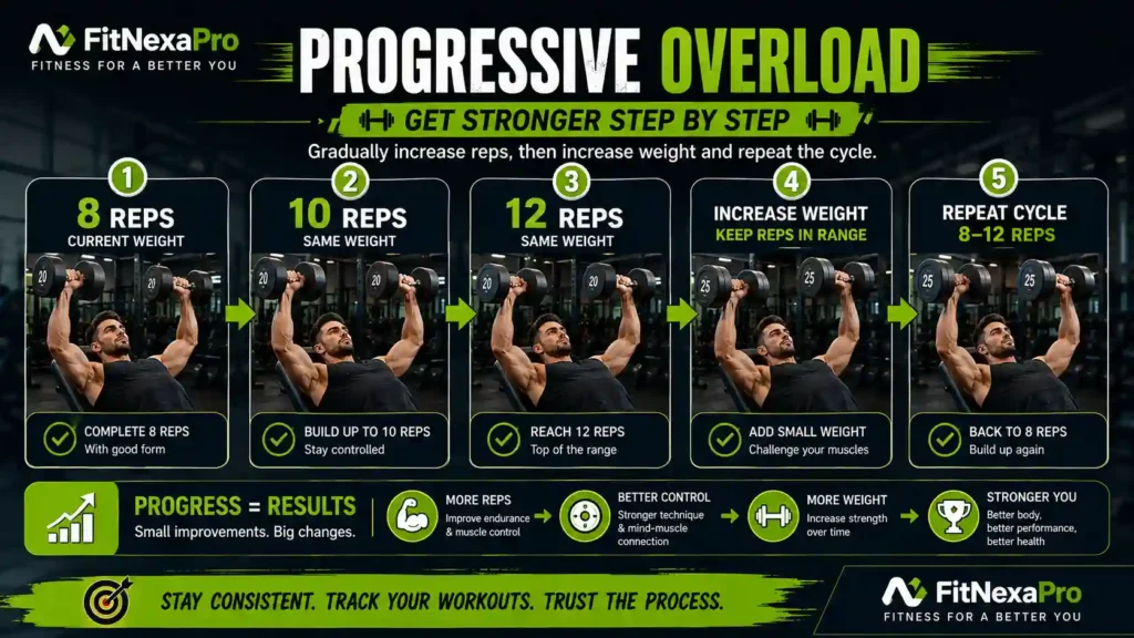 Progressive overload using sets reps and weight