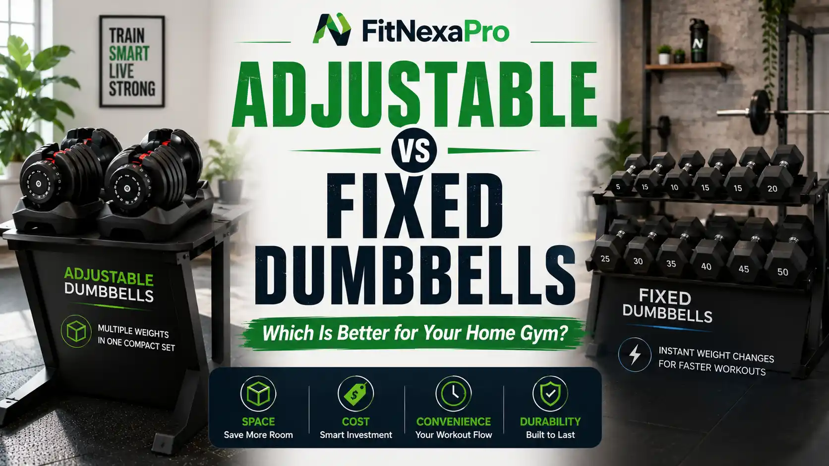 Adjustable vs fixed dumbbells for a home gym